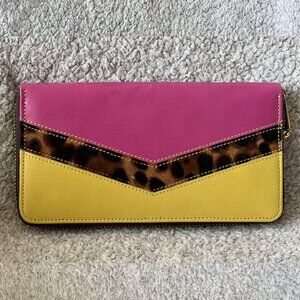 Pink & Yellow | Gia Multi Leather and Hide Wallet